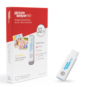 Picture Keeper Pro (32GB) PC/Mac - Save up to 8,000 photos, videos, music and more