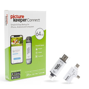 Picture Keeper Connect (64GB) Save up to 16,000 photos, videos and contacts from your Phones, Tablets, and Computers